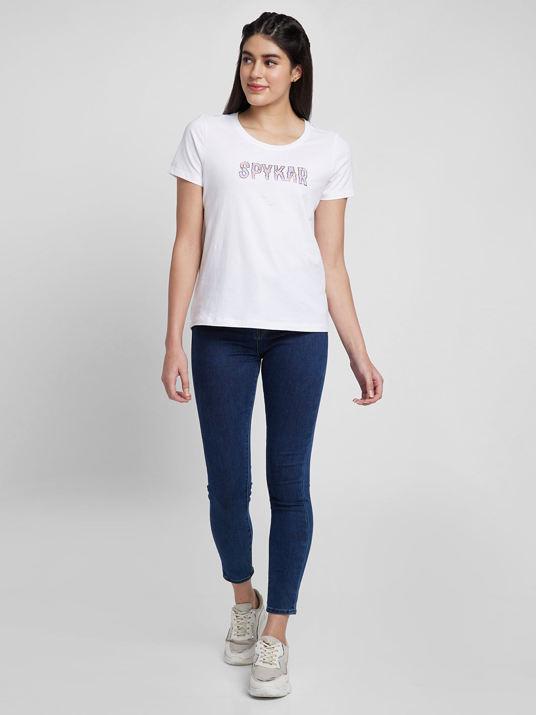 Women Dark Blue Lycra Super Skinny Fit Ankle Length Jeans (Alexa)