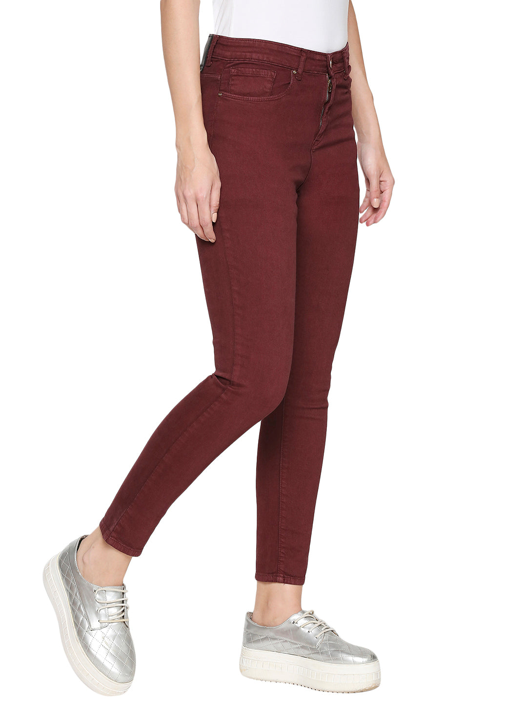 Spykar Women Cotton Red Jeans