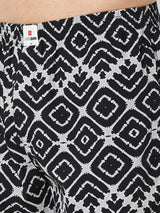 Underjeans By Spykar Men Premium Black Cotton Blend Regular Fit Boxer Shorts