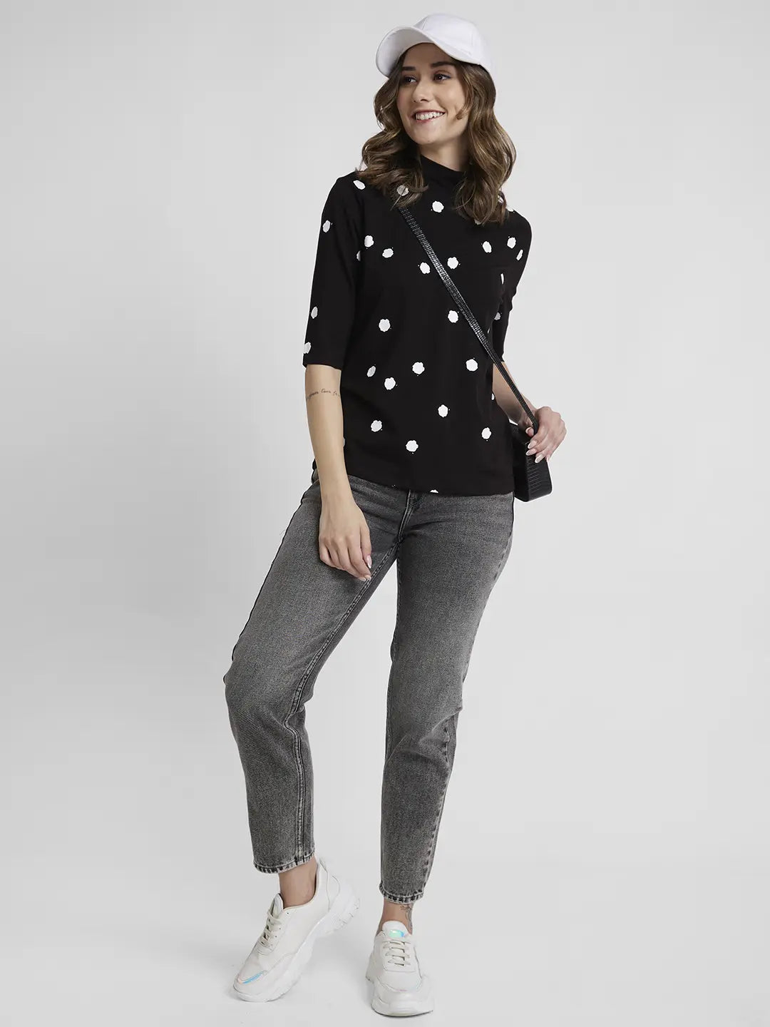 Spykar Women Charcoal Grey Cotton Mom Fit Ankle Length Clean look Jeans -(Amora)