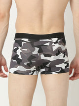 Underjeans By Spykar Men Super Premium Printed Bonded Elastic Anthra Trunk