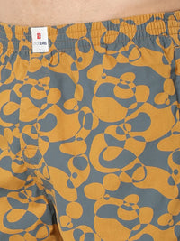 Underjeans By Spykar Men Premium Yellow Cotton Blend Regular Fit Boxer Shorts