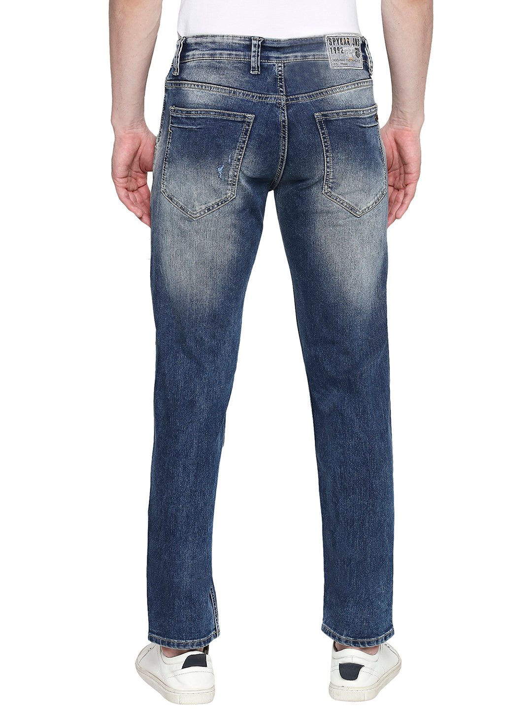 Spykar Men Blue Cotton Skinny Fit Jeans (Skinny)