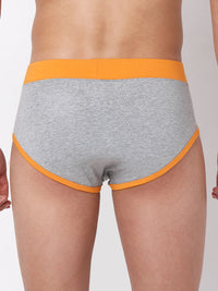 Underjeans By Spykar Men Premium Cotton Blend Grey Brief