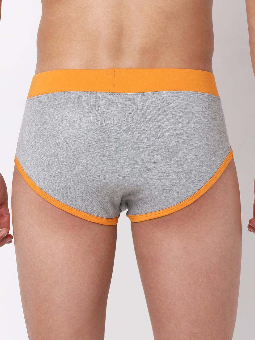 Underjeans By Spykar Men Premium Cotton Blend Grey Brief