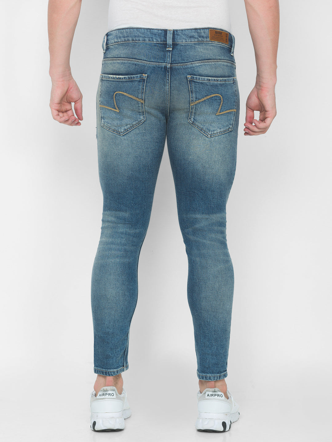 Spykar Men Blue Cotton Slim Fit Tapered Length Jeans (Kano)