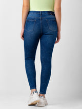Spykar Women Mid Blue Lycra Super Skinny Fit Ankle Length Jeans (Alexa)