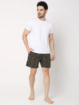 Underjeans By Spykar Men Premium Black Cotton Blend Regular Fit Boxer Shorts