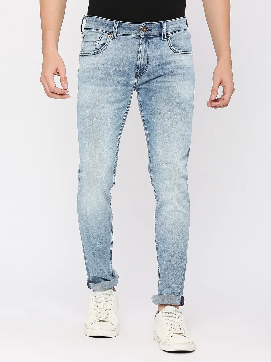 Buy Spykar Dark Blue Cotton Slim Fit Narrow Length Jeans For Men (Skinny)  Online at Best Prices in India - JioMart.