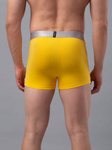 Underjeans By Spykar Men Premium Yellow Cotton Blend Trunk
