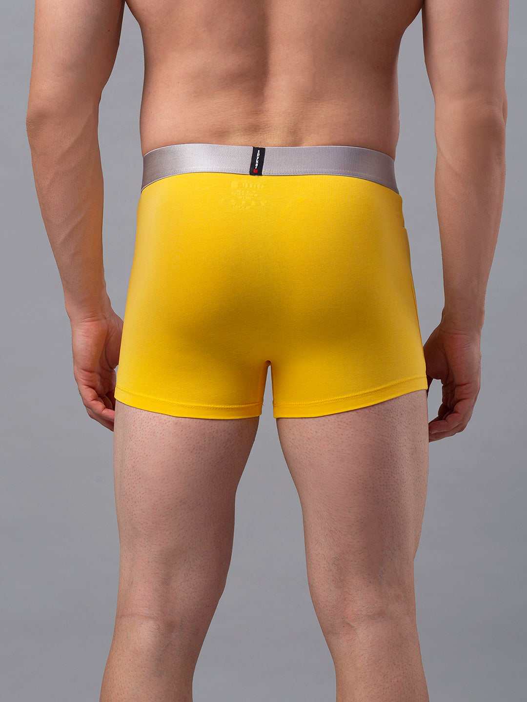 Underjeans By Spykar Men Premium Yellow Cotton Blend Trunk