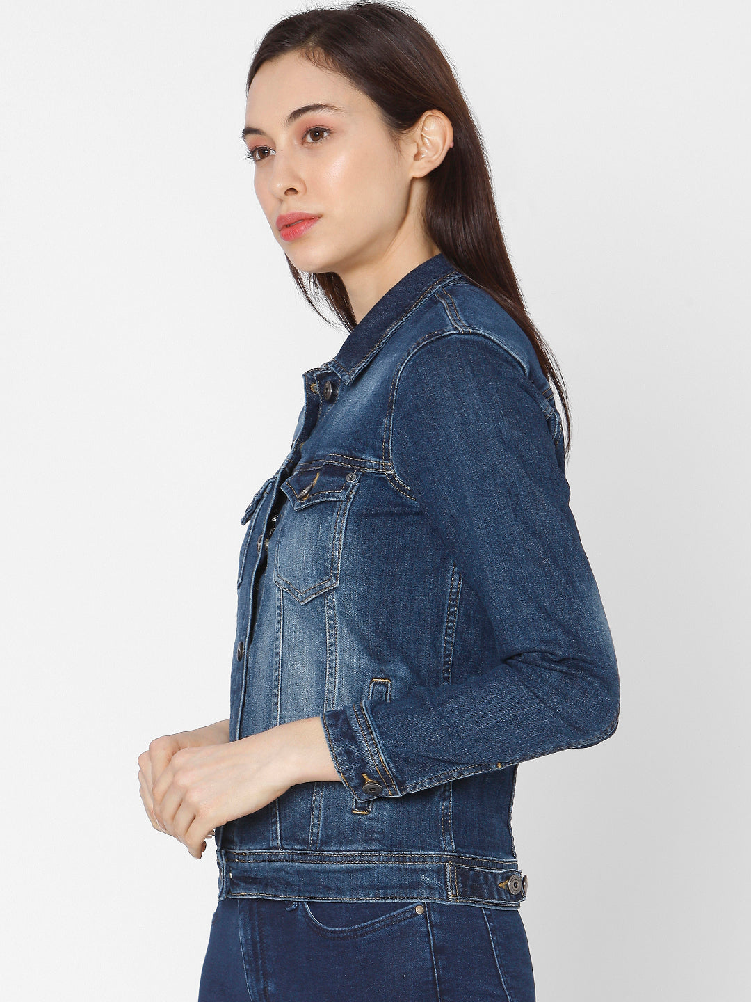 Spykar Blue Women Trucker Jacket