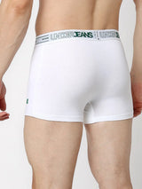 Underjeans By Spykar Men Premium Grey & White Cotton Blend Regular Fit Trunk - Pack Of 2