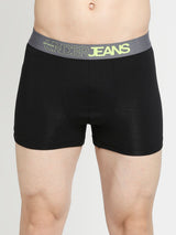 Men Premium Dull Purple & Black Cotton Blend Trunk - Pack Of 2- Underjeans By Spykar