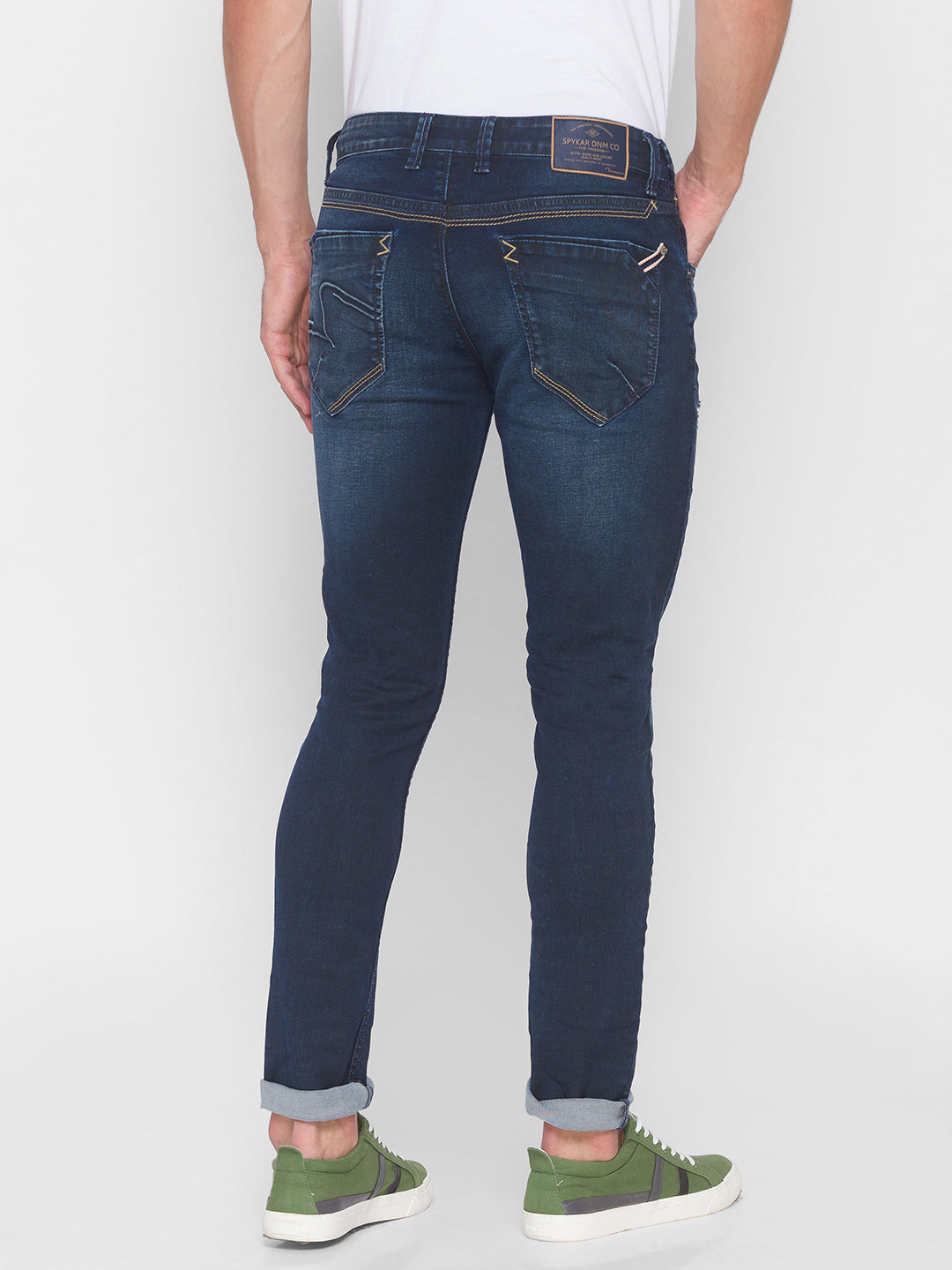 Spykar Men Blue Cotton Slim Fit Tapered Length Jeans (Kano)