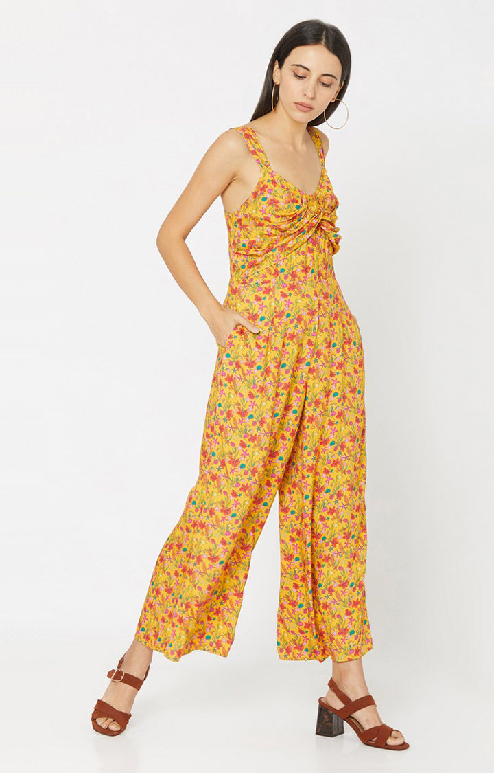 Spykar Yellow Viscose Dress (Regular)