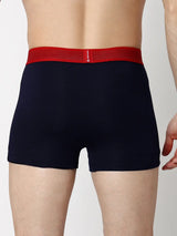 Underjeans By Spykar Men Premium Navy Black & Grey Cotton Blend Regular Fit Trunk - Pack Of 2