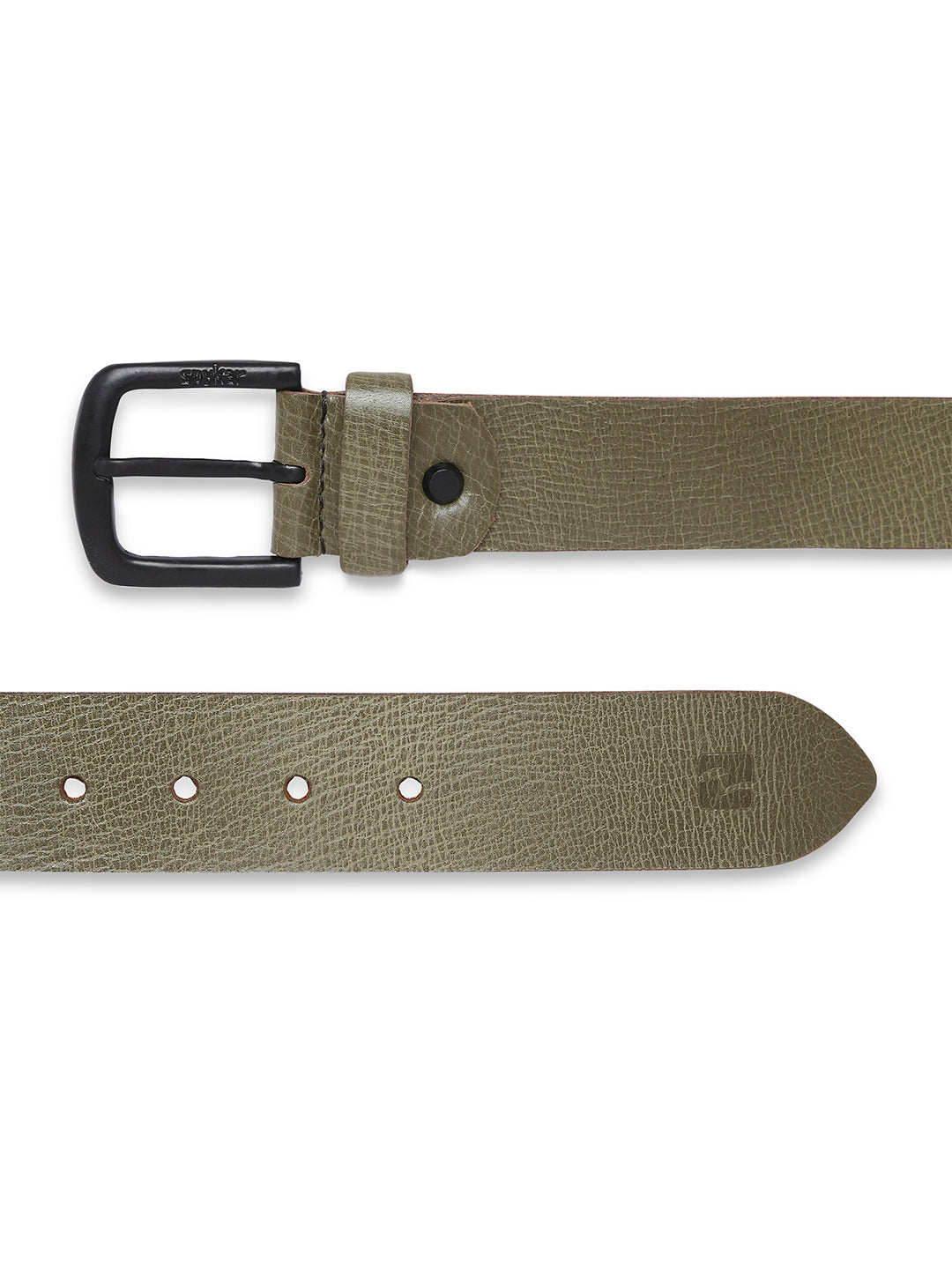 Spykar Green Genuine Leather Belt