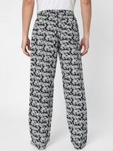 Men Premium Black Cotton Blend Regular Fit Pyjama - Underjeans By Spykar