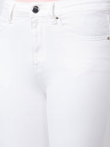 Spykar Women White Lycra Super Skinny Fit Ankle Length Jeans (Alexa)