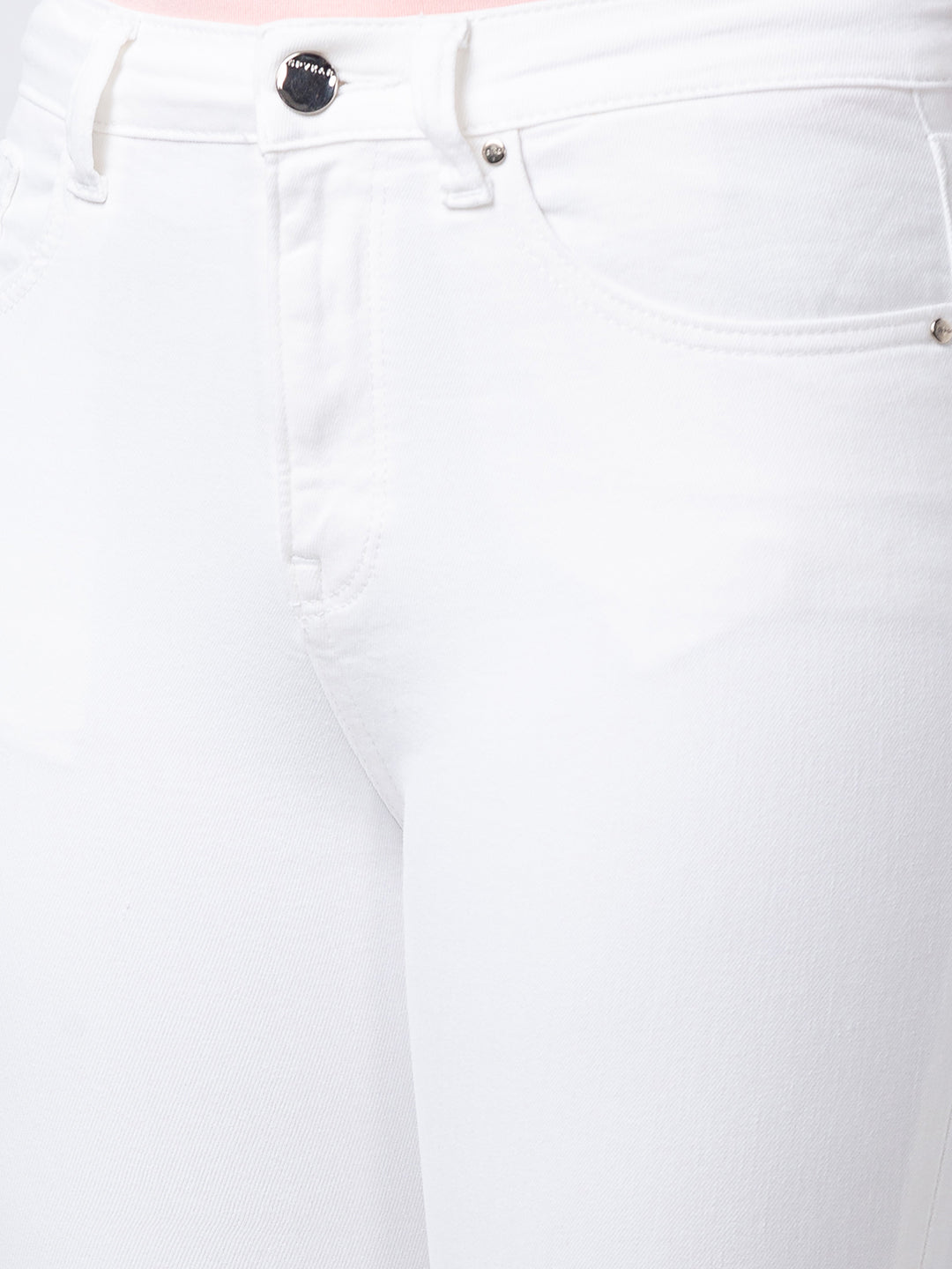 Spykar Women White Lycra Super Skinny Fit Ankle Length Jeans (Alexa)