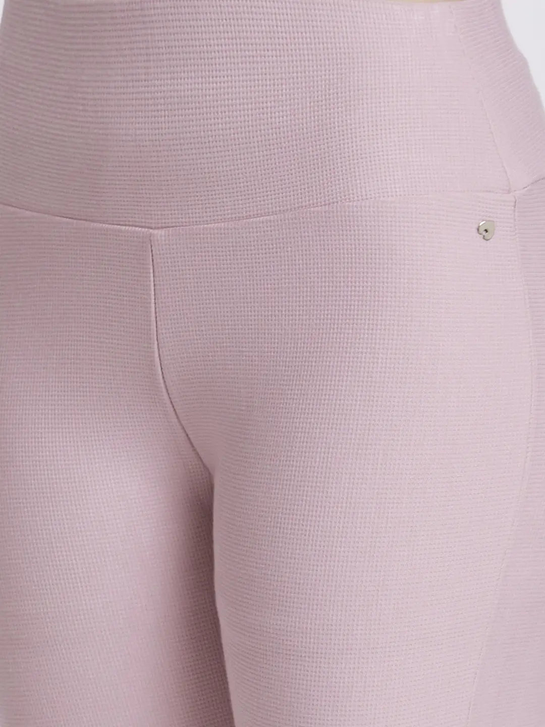 Spykar Women Powder Pink Blended Skinny Fit Ankle Length Trackpant