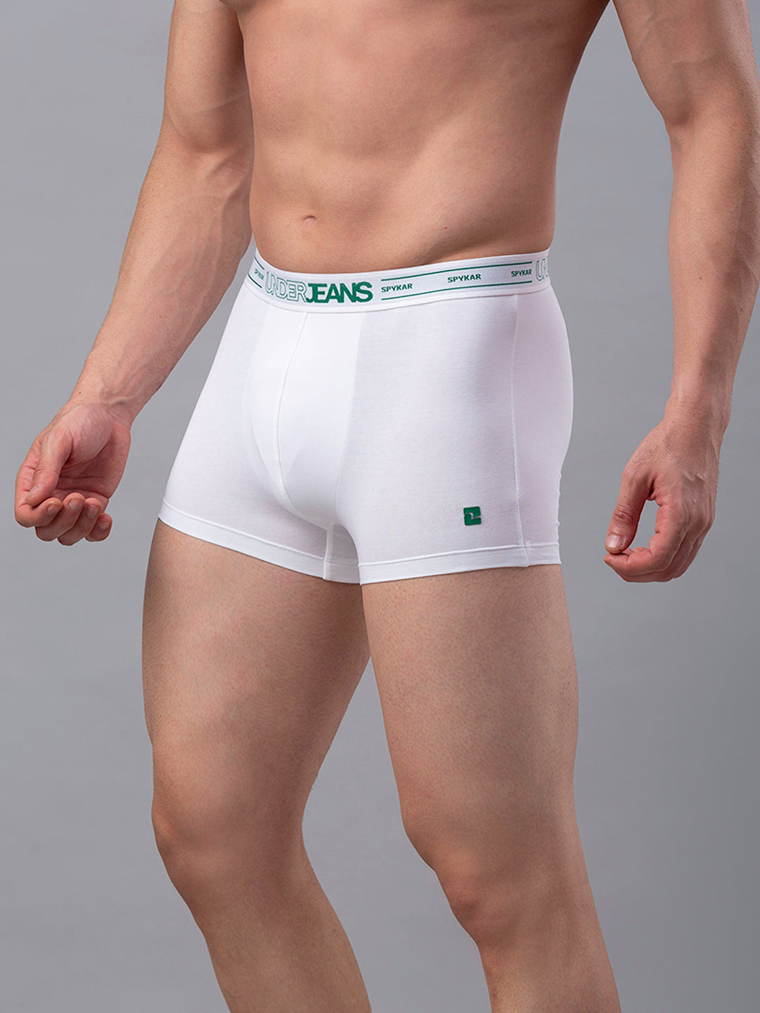 Underjeans By Spykar Men Premium White Cotton Blend Trunk