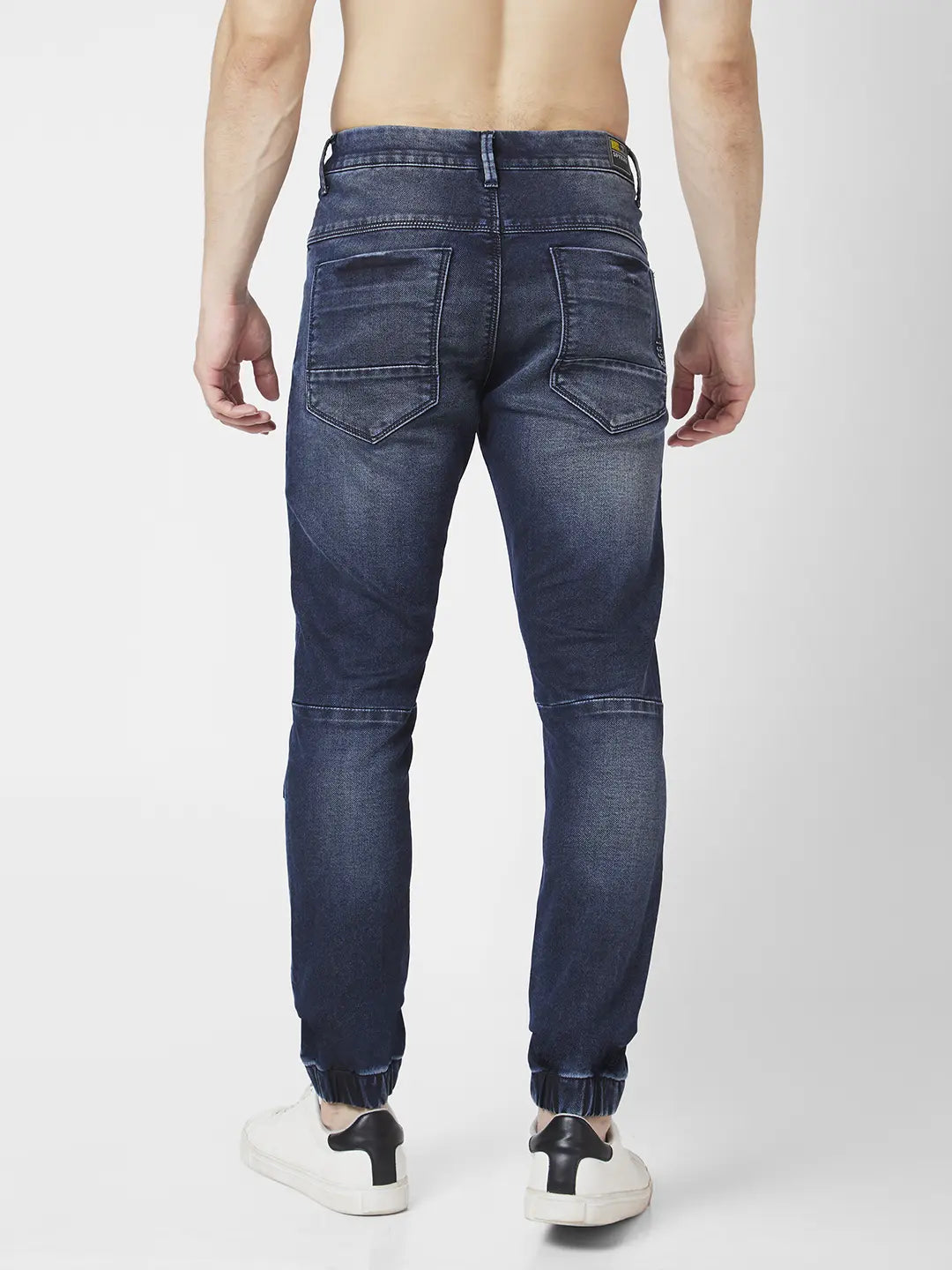 Buy OnlineSpykar Men Dark Blue Cotton Regular Fit Tapered Length Clean  Look High Rise Jeans (Jogger)