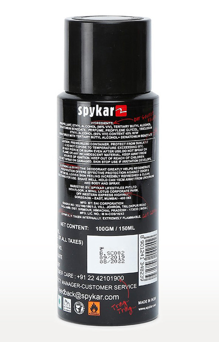 Spykar Black Forever All Day Long Deodorant Spray - 150 ML