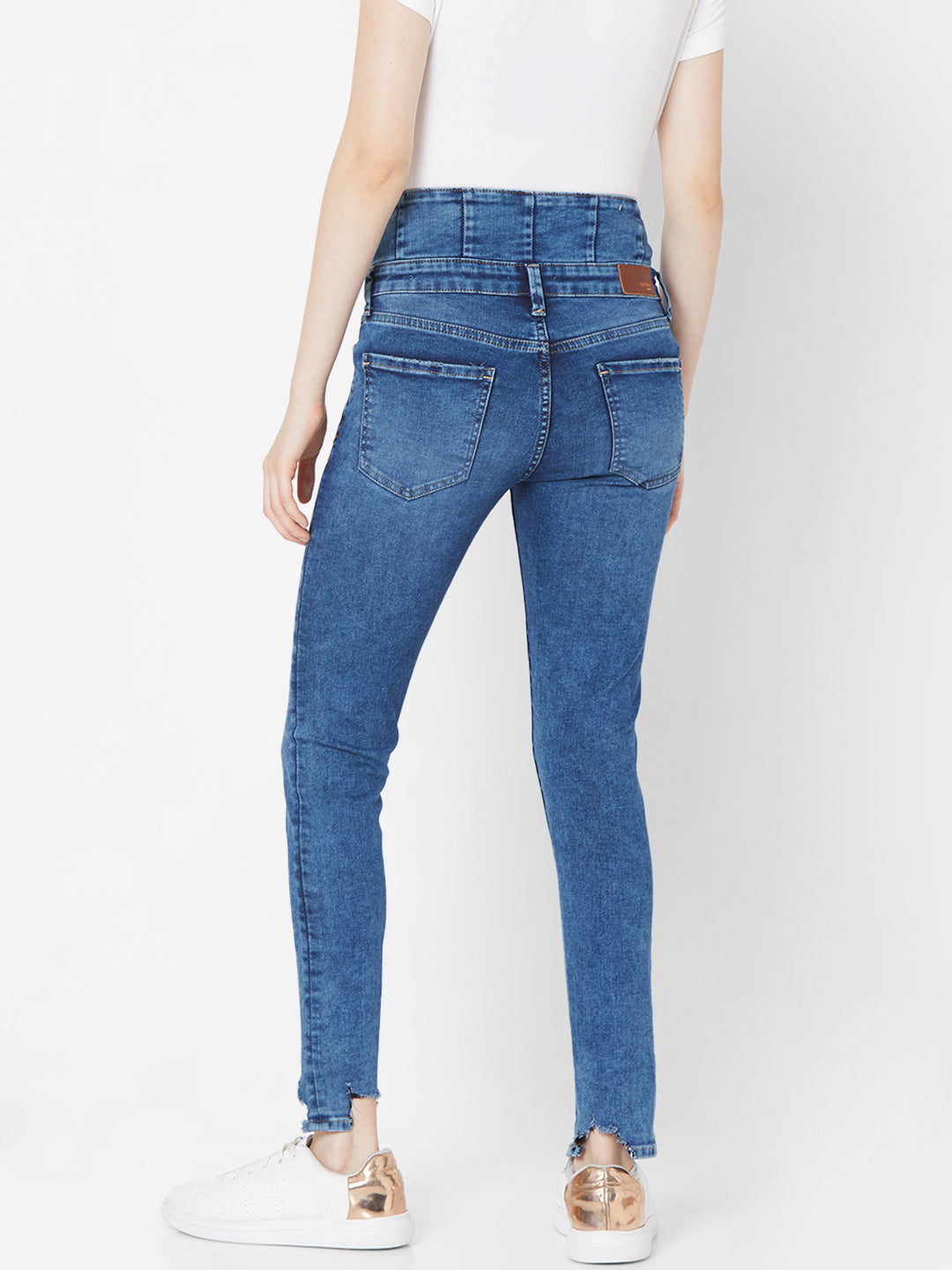 Spykar Women Mid Blue Solid Skinny Mid-Rise Jeans (Alicia)