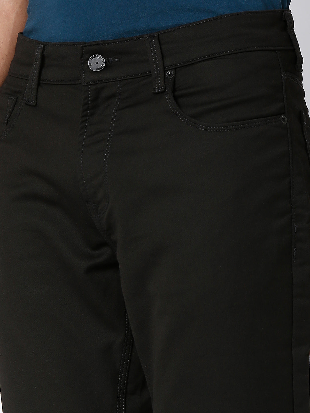 Spykar Black Cotton Comfort Fit Straight Length Jeans For Men (Ricardo)