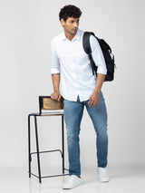 Spykar Men Vintage Blue Cotton Slim Fit Narrow Length Jeans (Skinny)