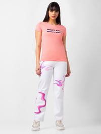 Spykar Women White Lycra Straight Fit Regular Length Jeans (Bella)