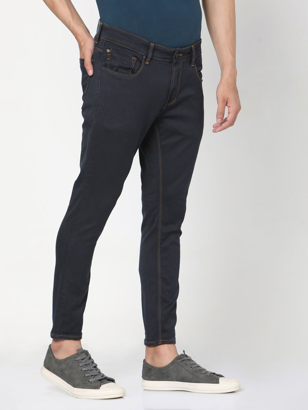 Spykar Men Blue Cotton Slim Fit Tapered Length Jeans (Kano)