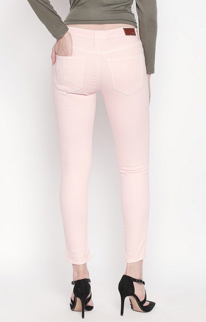 Spykar Women Pink Cotton Super Skinny Fit Regular Length Jeans (Alicia)