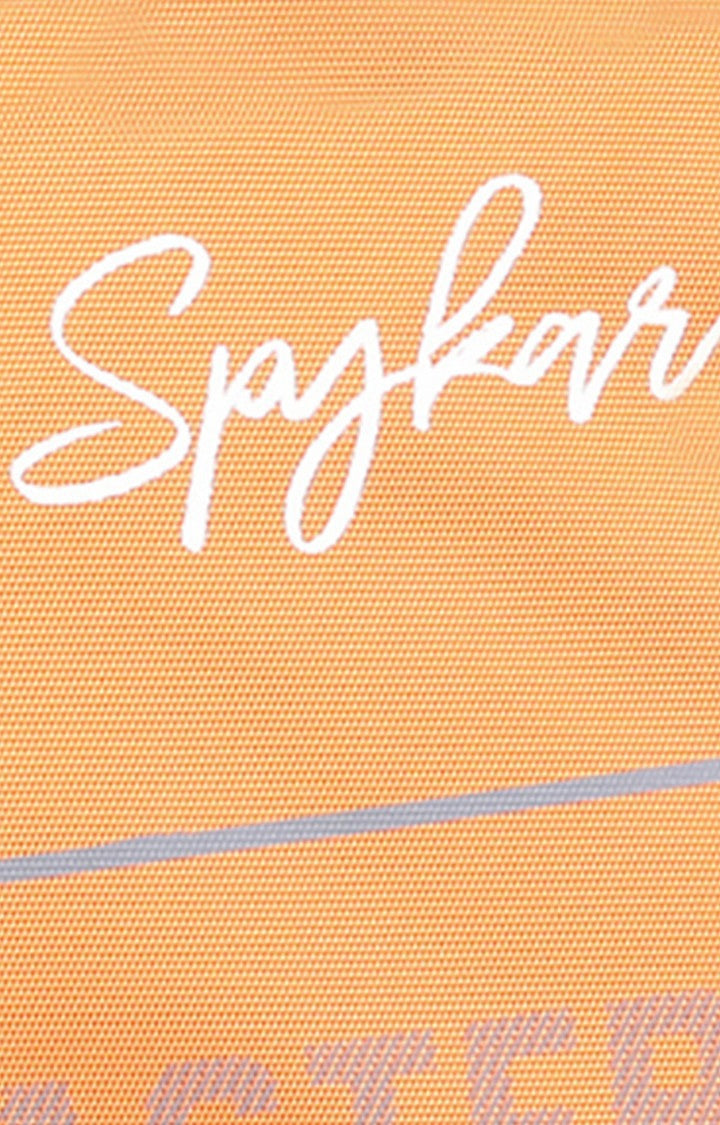 Spykar Orange Printed Backpack