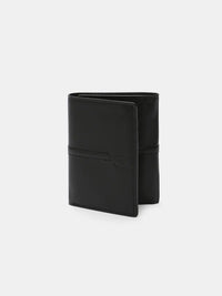 Spykar Black Leather Belt & Wallet Combo