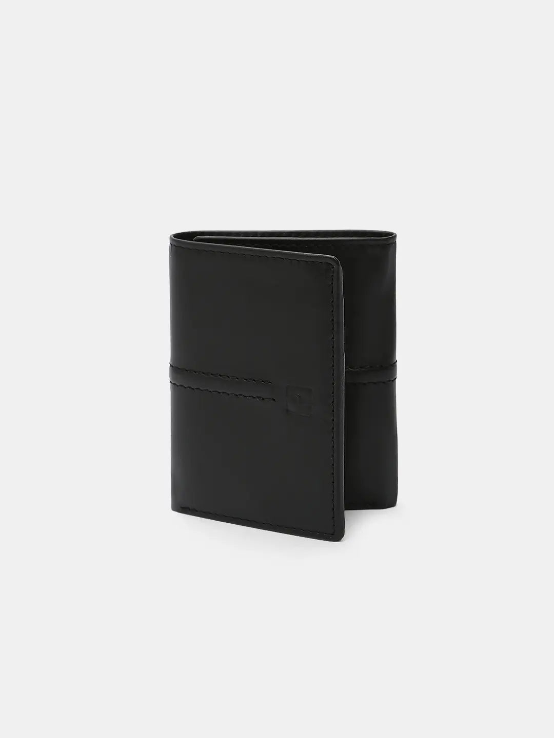 Spykar Black Leather Belt & Wallet Combo