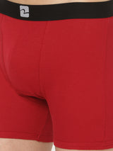Underjeans By Spykar Men Premium Maroon Cotton Trunk
