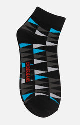 Men Premium Black Ankle Length (Non Terry) Single Pair Of Socks- Underjeans By Spykar