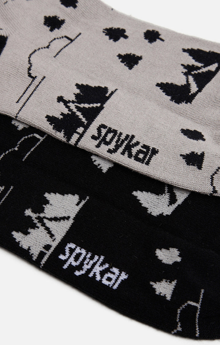 Spykar Cotton Grey Socks