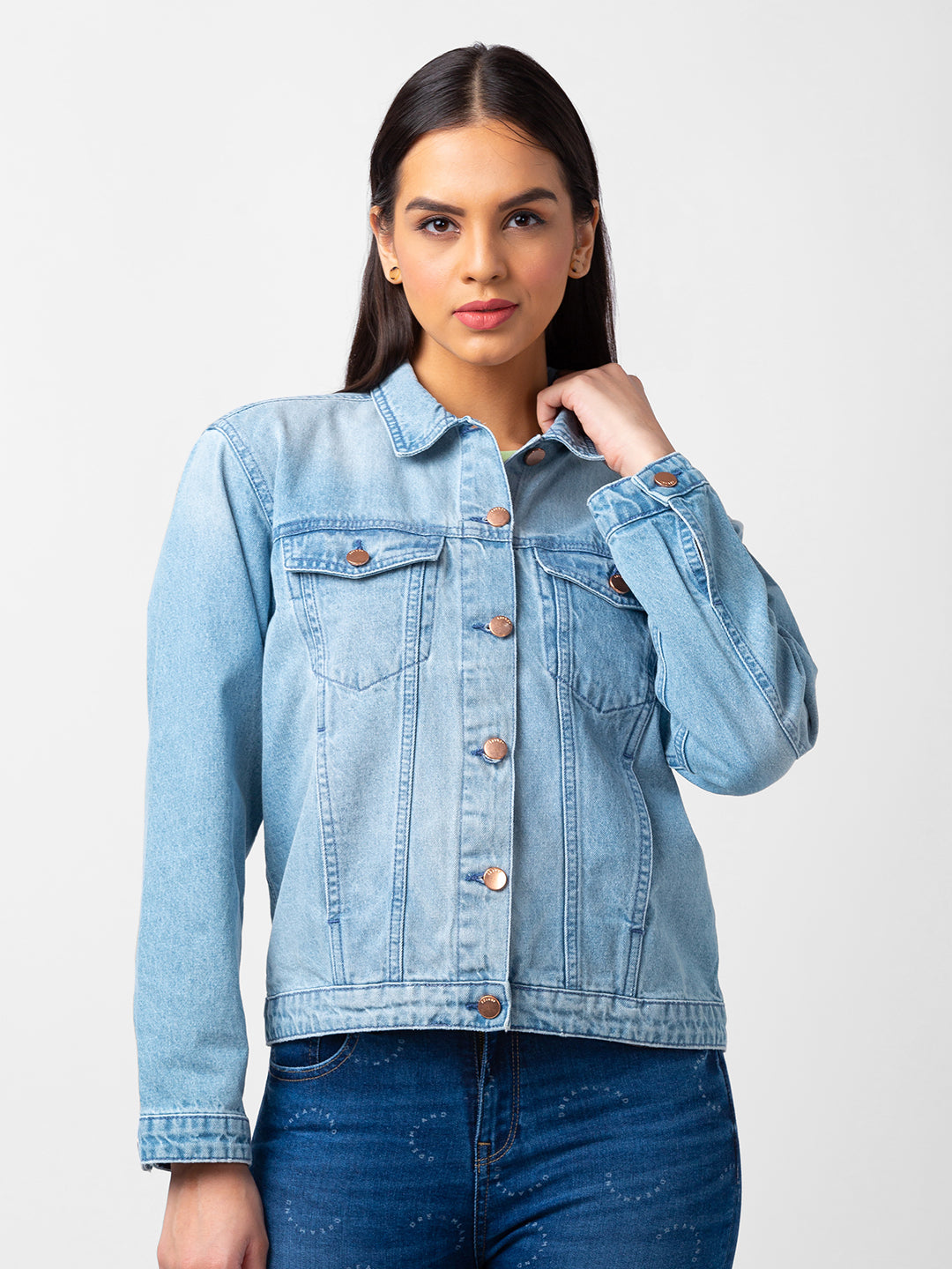 Buy online Navy Blue Washed Denim Jacket from western wear for Women by  Stylestone for ₹1000 at 50% off | 2024 Limeroad.com