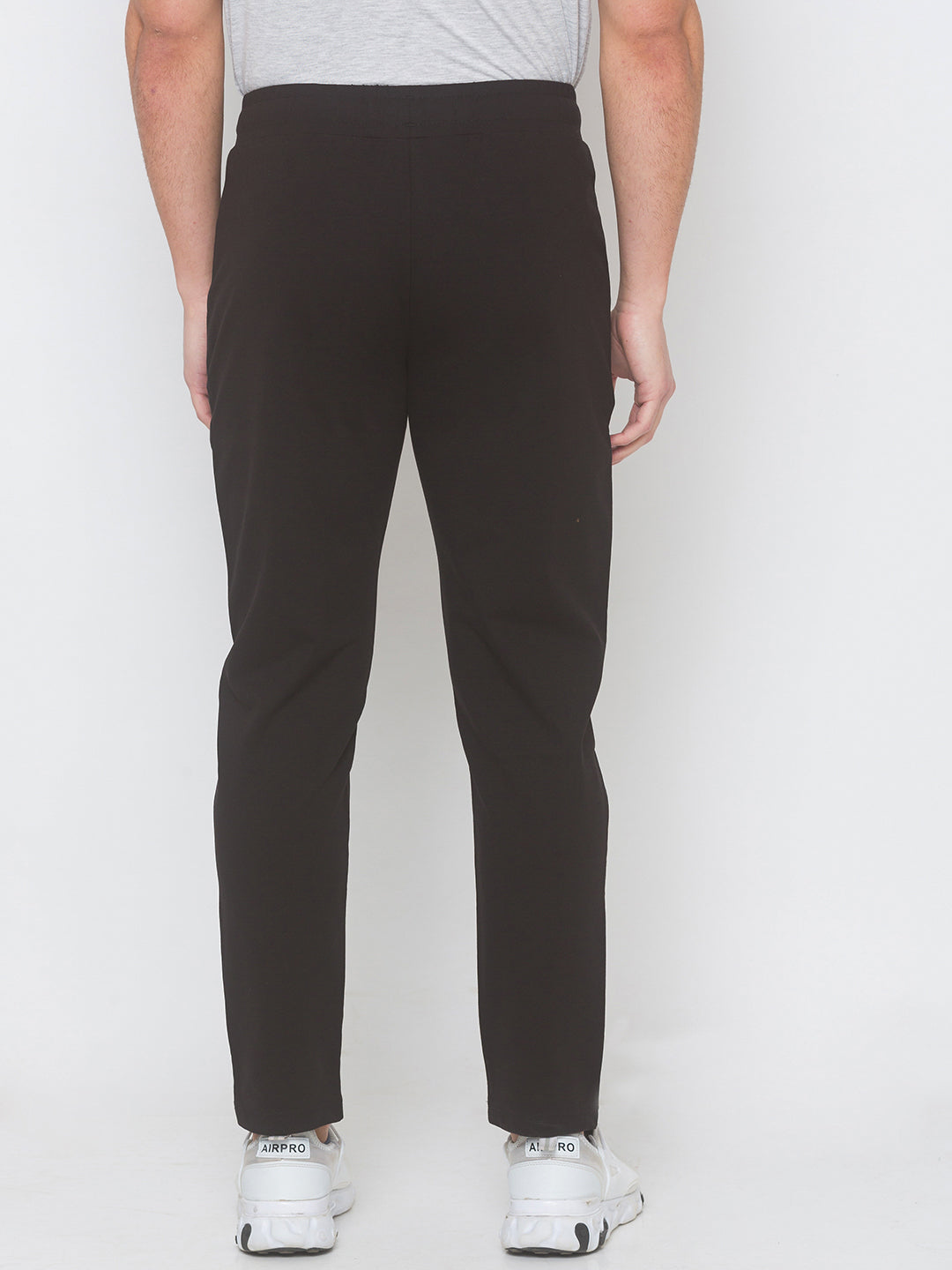 Spykar Men Black Cotton Slim Fit Mid Rise Trackpant