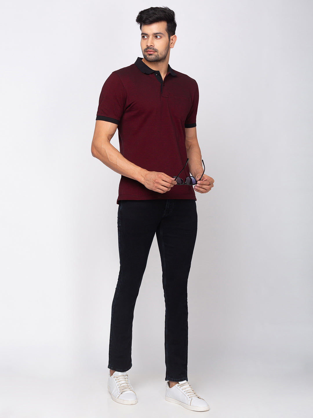 Spykar Men Black Cotton Slim Fit Narrow Length Jeans (Skinny)