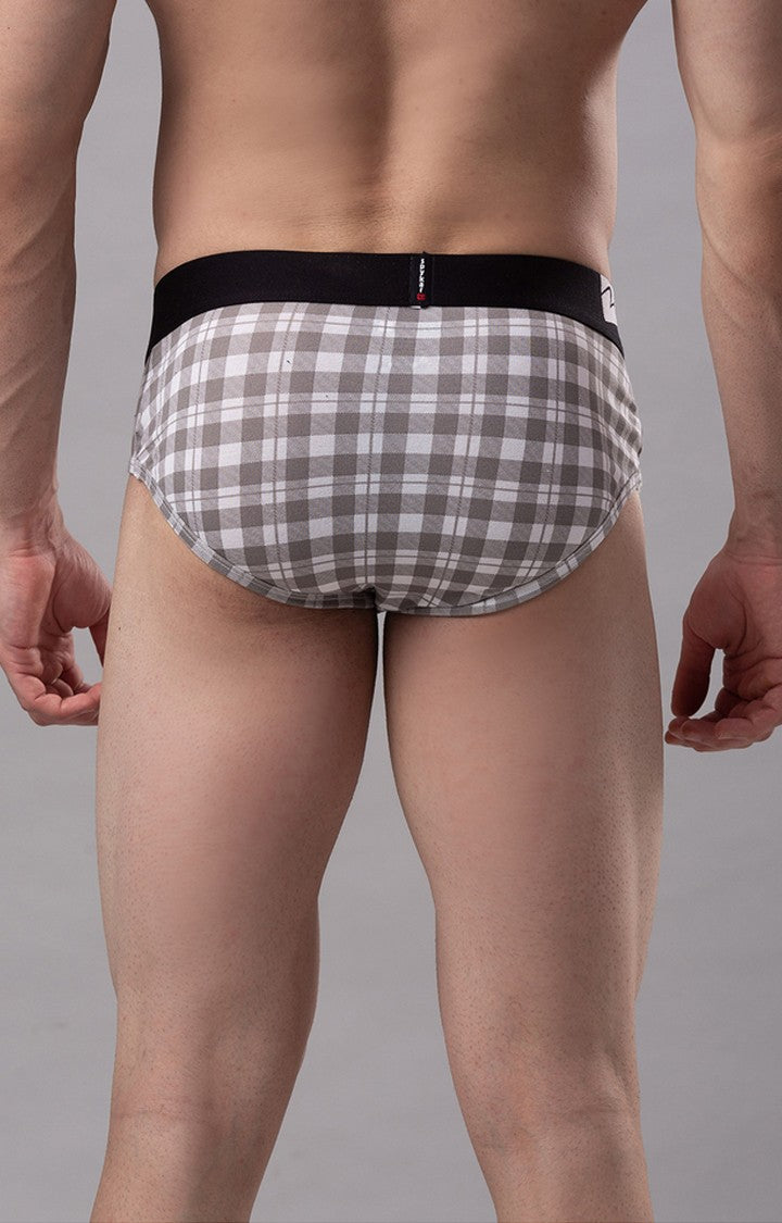 White Cotton Brief For Men Premium- Underjeans By Spykar