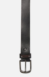 Spykar Men Black Genuine Leather Belt