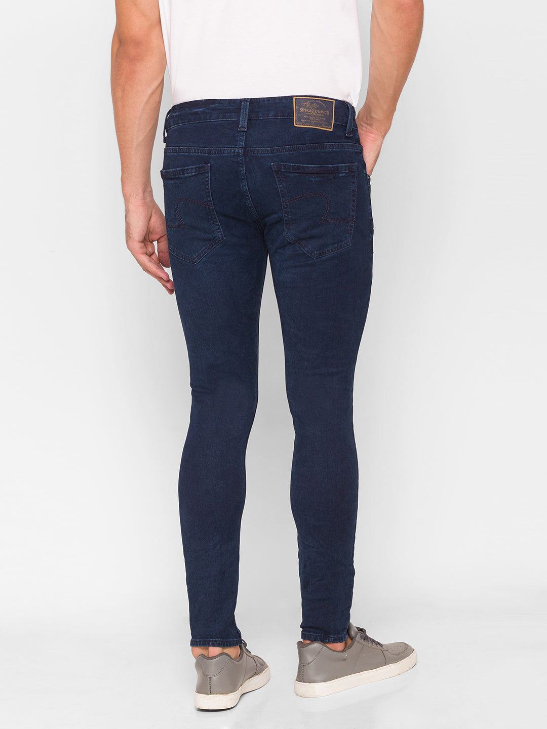 Spykar Men Blue Cotton Slim Fit Tapered Length Jeans (Kano)