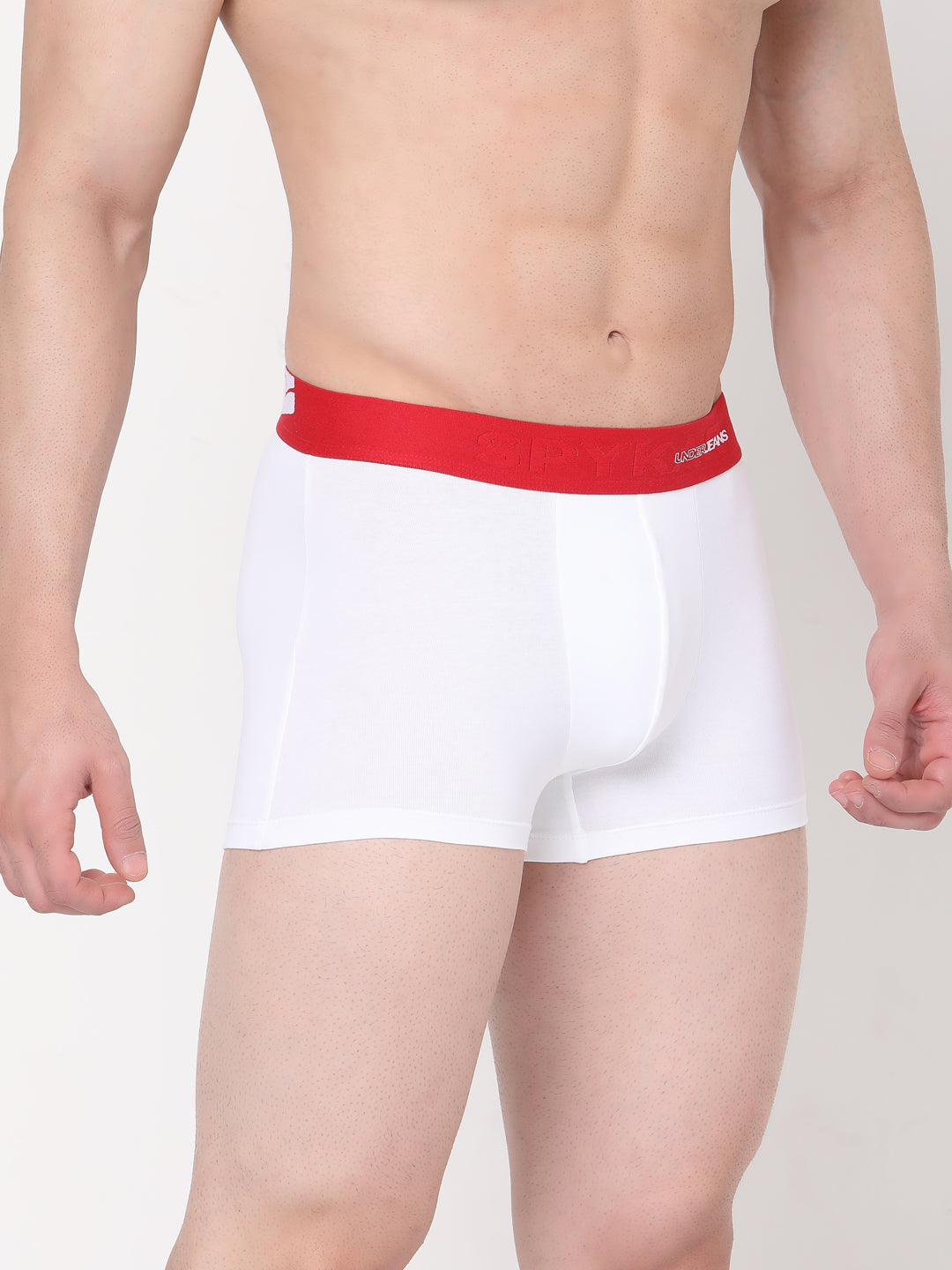 Underjeans By Spykar Men Premium Cotton Blend White Trunk - (Pack Of 2)