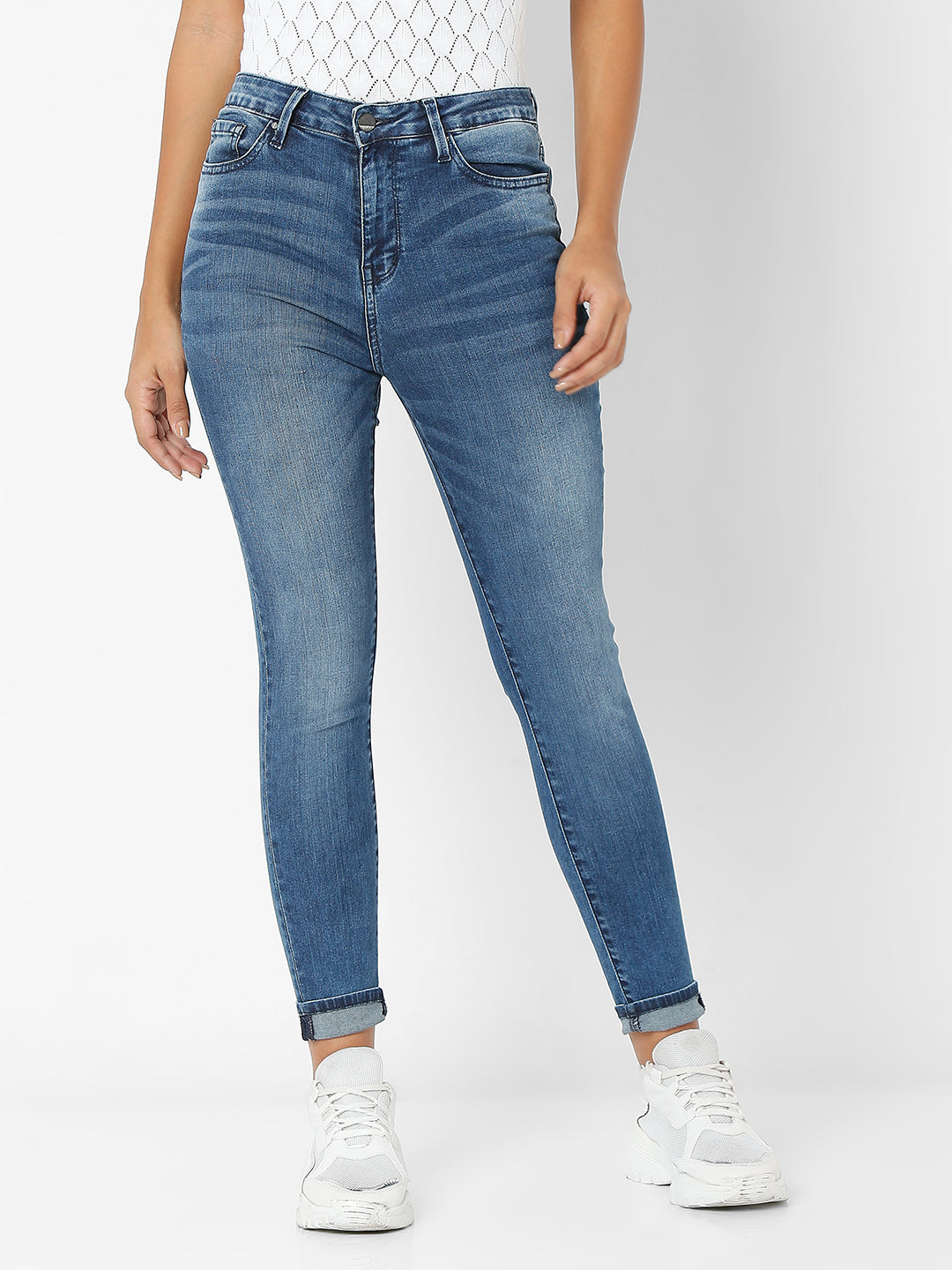 Spykar Blue Super Skinny Jeans For Women