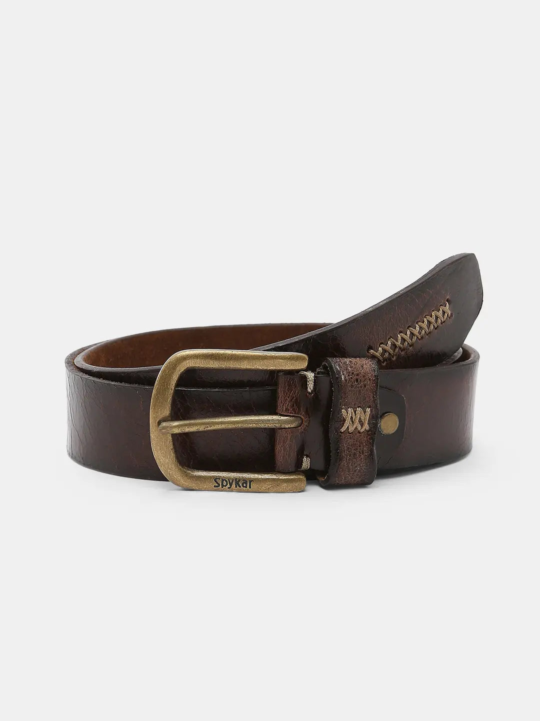 Spykar Black Leather Belt & Wallet Combo